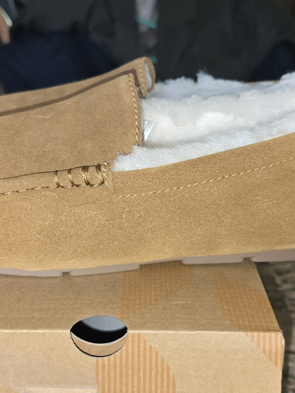 Koolaburra Men’s Tan Suede Moccasin Slippers